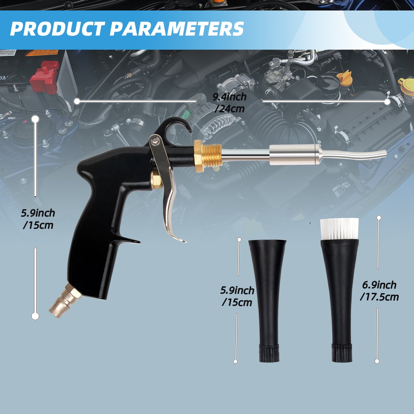 GZ-KJM Air Blow Gun Car Interior Cleaning Gun High Pressure Car Detailing Cleaning Tool
