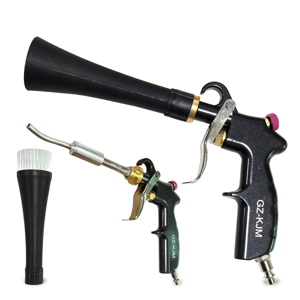 GZ-KJM Air Blow Gun Car Interior Cleaning Gun High Pressure Car Detailing Cleaning Tool with Nozzle and Auto Detailing Dusting Brush for Quickly Blasts Dirt and Dust from Surface