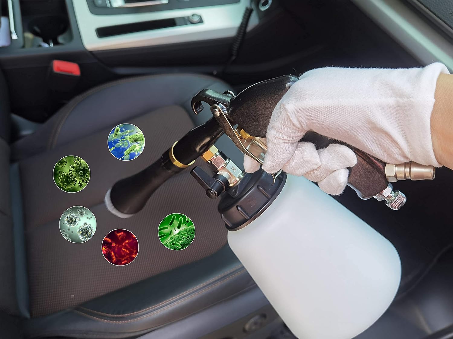 GZ-KJM High Pressure Car Cleaning Gun Jet Cleaner Interior Detailing Tool Kit Adjustable Pressure Cleaner for Car Detailing Supplies