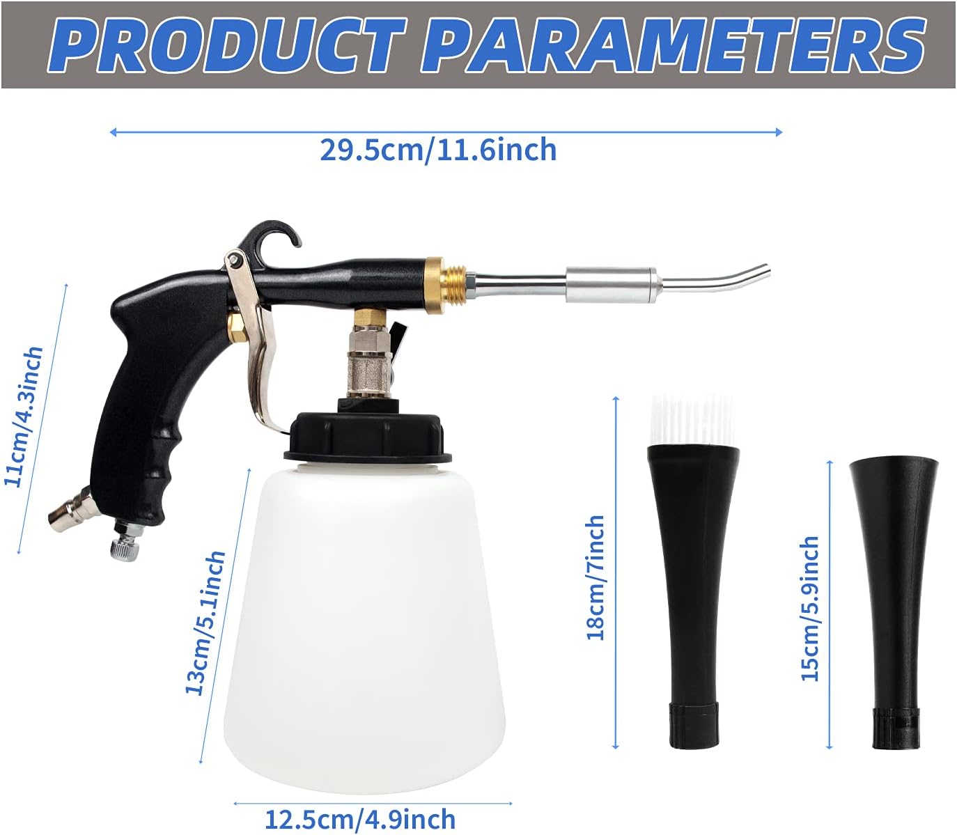 GZ-KJM High Pressure Car Cleaning Gun Jet Cleaner Interior Detailing Tool Kit Adjustable Pressure Cleaner for Car Detailing Supplies