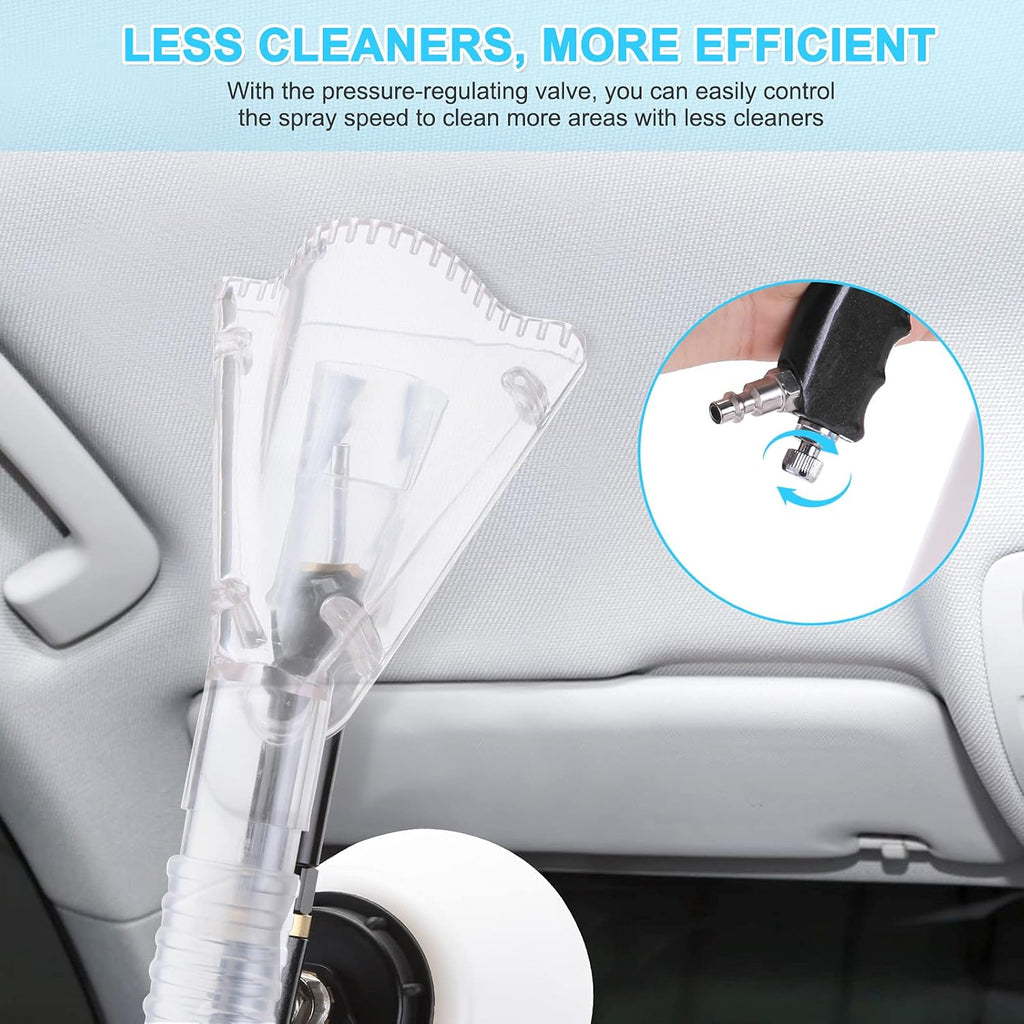 High Pressure Car Cleaning Gun with Suction Hood Auto Interior Adjustable Air Duster Water Spray Tool Kit Pressure Cleaner for Car Detailing Supplies