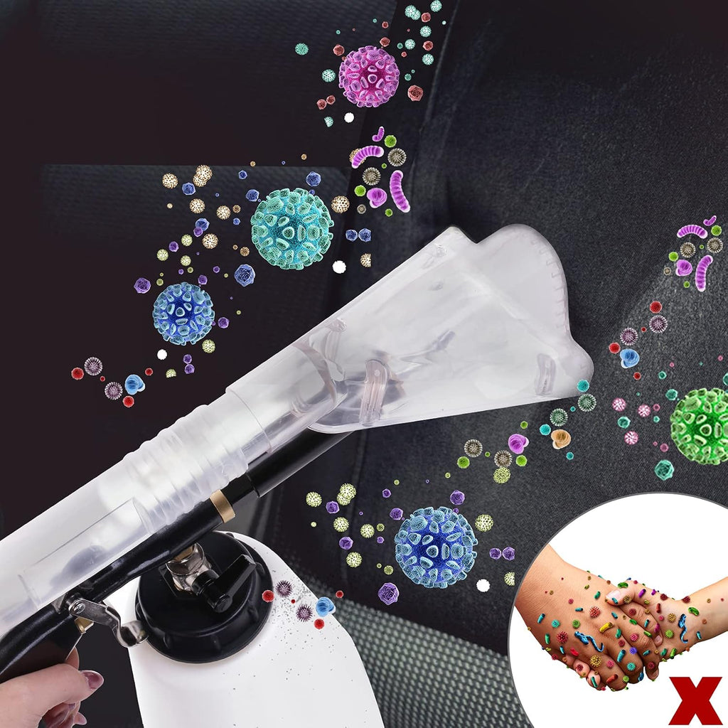 High Pressure Car Cleaning Gun with Suction Hood Auto Interior Adjustable Air Duster Water Spray Tool Kit Pressure Cleaner for Car Detailing Supplies