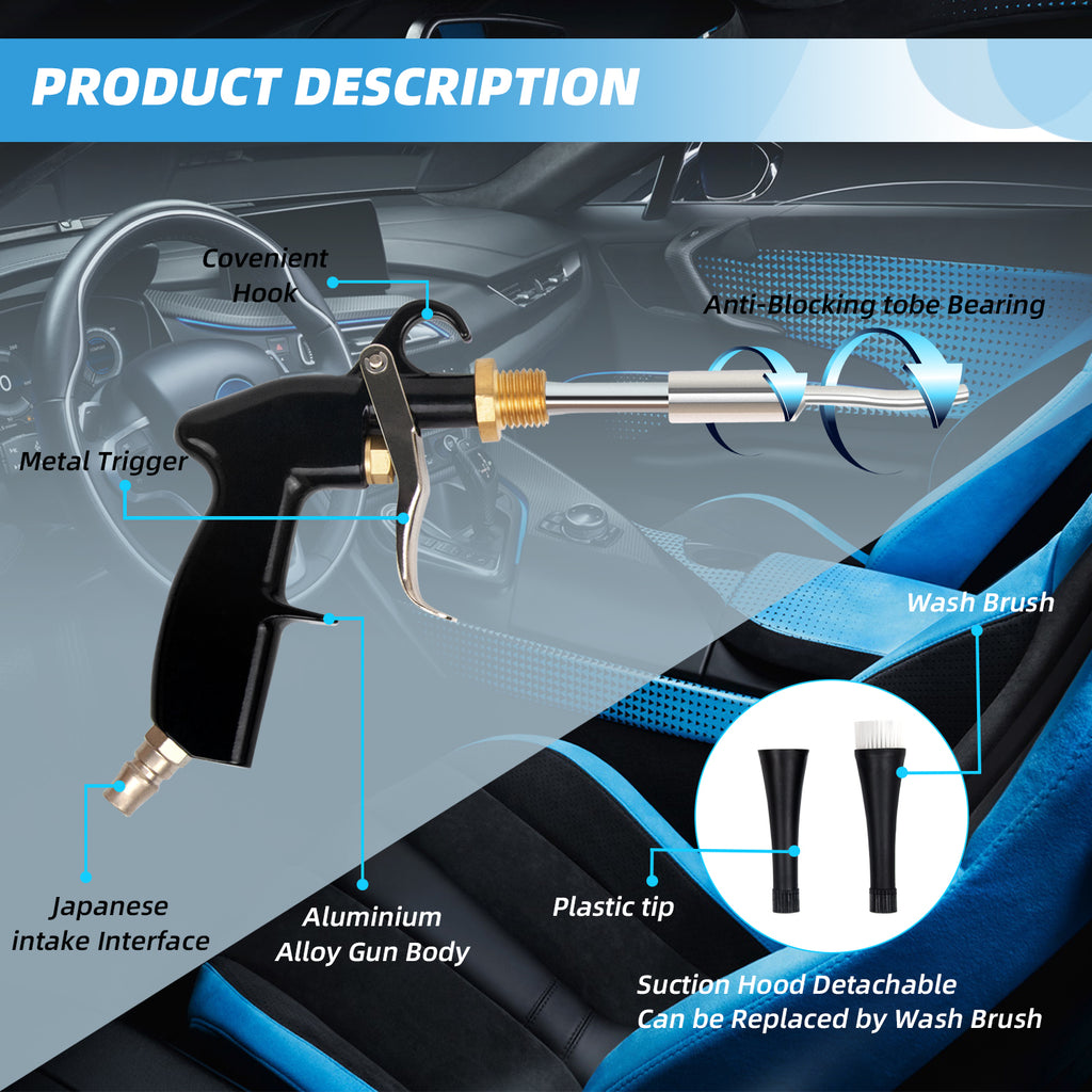 GZ-KJM Air Blow Gun Car Interior Cleaning Gun High Pressure Car Detailing Cleaning Tool