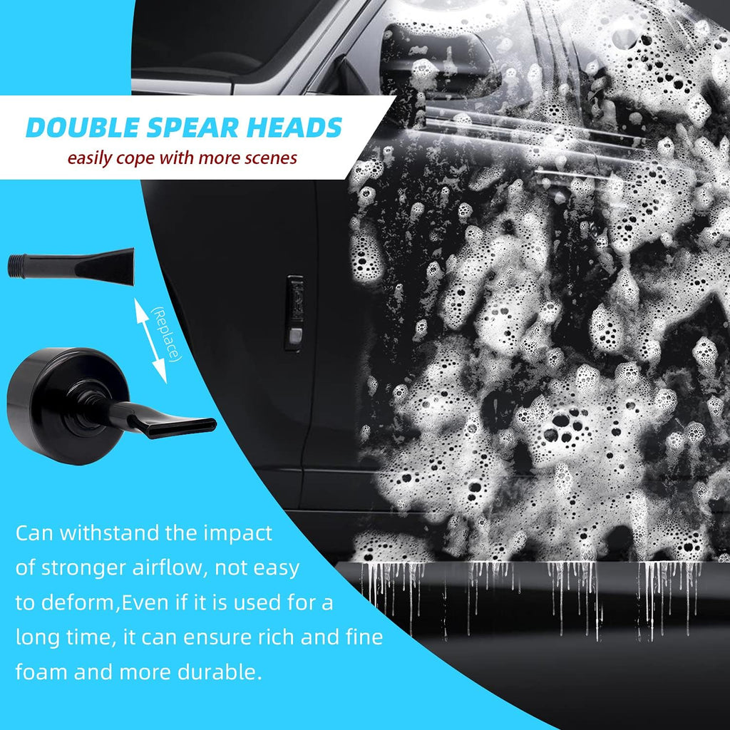 GZ-KJM Foam Gun High Pressure Car Cleaning Tool Kit Adjustable Pressure Jet Cleaner Automotive Washer Equipment for Car Detailing Supplies, Premium Black