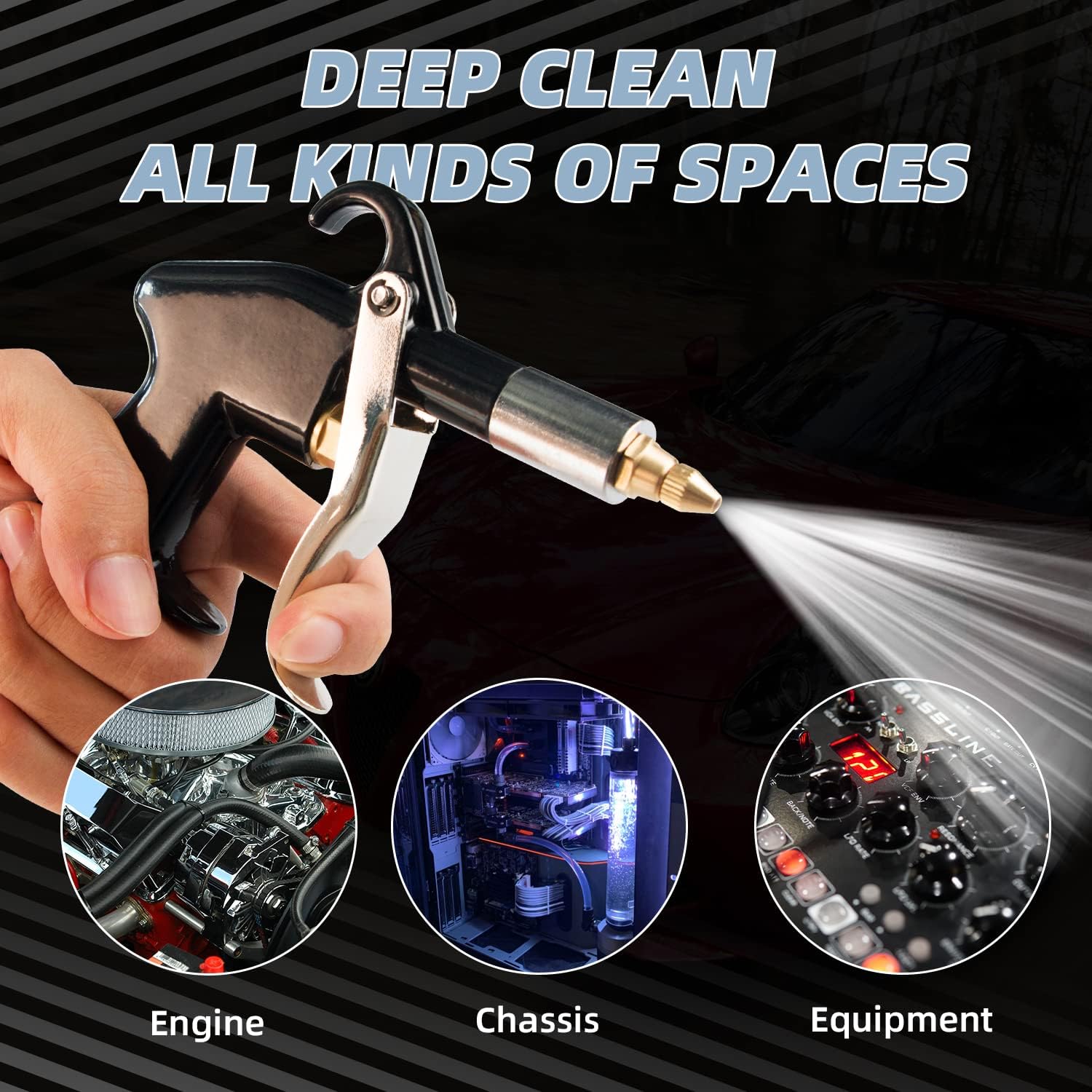 GZ-KJM Pneumatic Metal Dust Blowing Gun, Pneumatic Dust Blowing Gun Cleaning Tool Kit