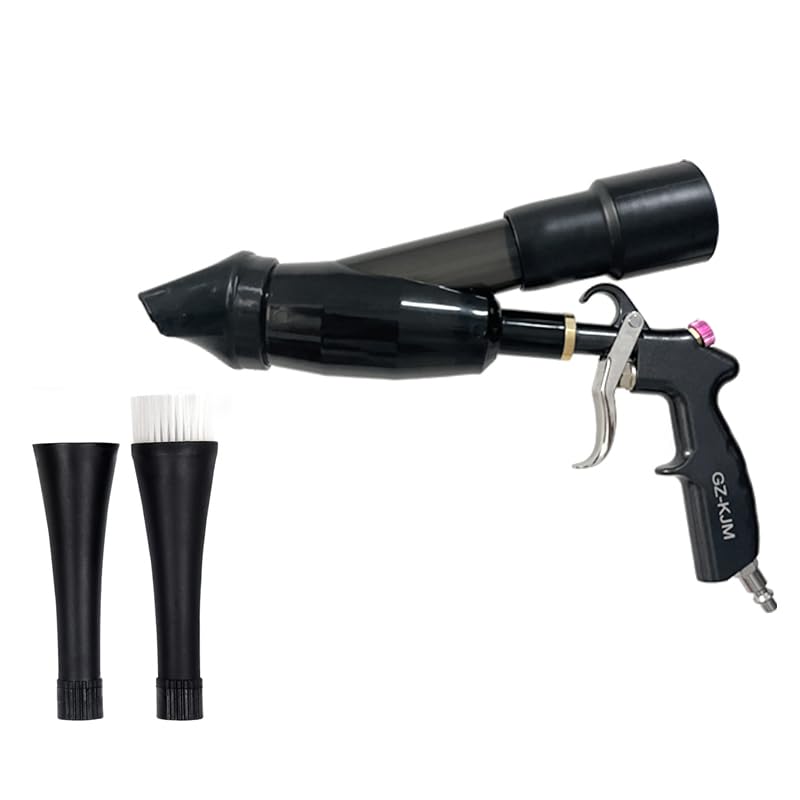GZ-KJM Car Cleaning Gun High Pressure Air Blow Gun with Suction Hood Detailing Interior Dryer Blower Gun Auto Detailing Kit Tools