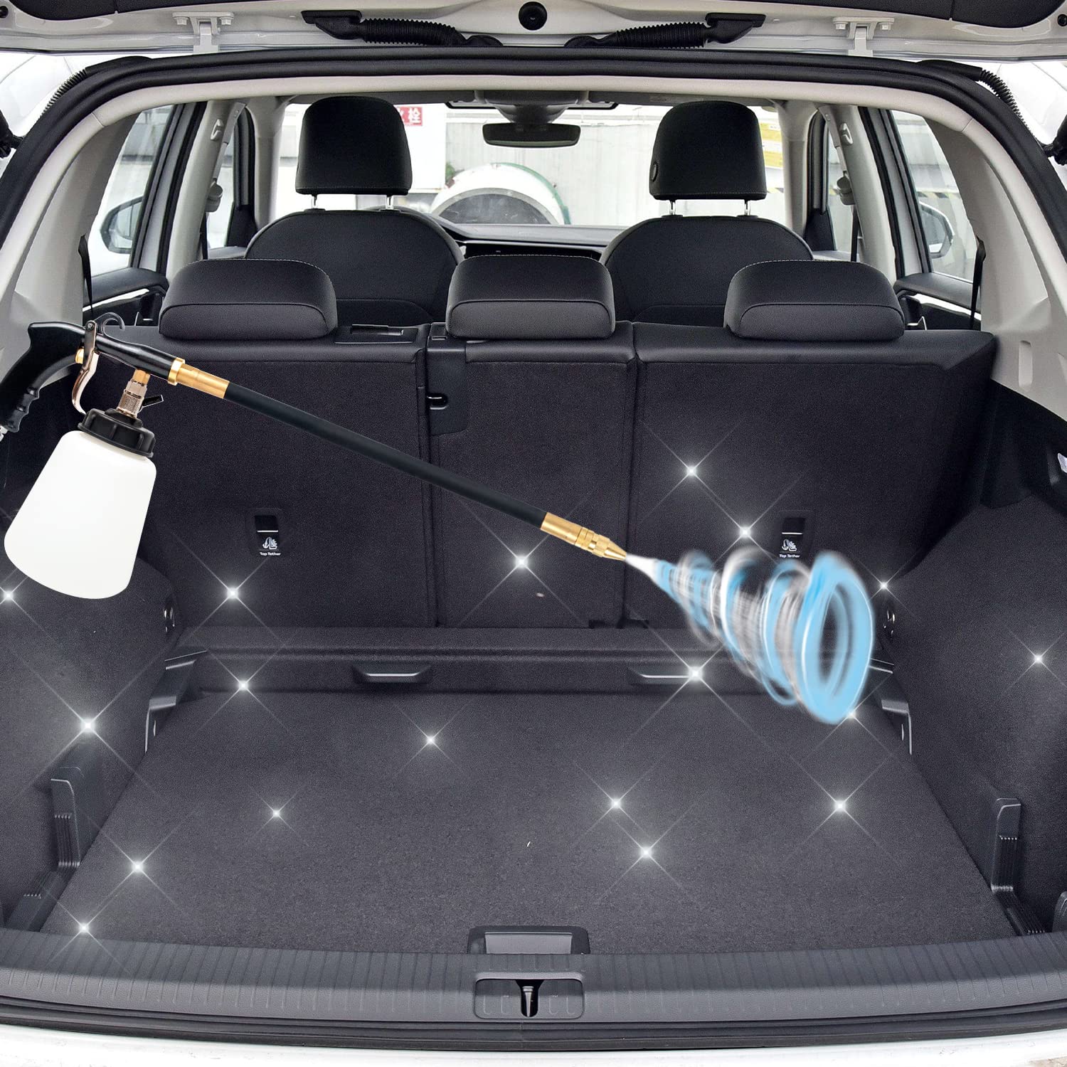 GZ-KJM Cleaning Gun High Pressure Car Cleaning Tool Kit Adjustable Pressure Jet Cleaner Automotive Washer Equipment for Car Detailing Supplies, Premium Black