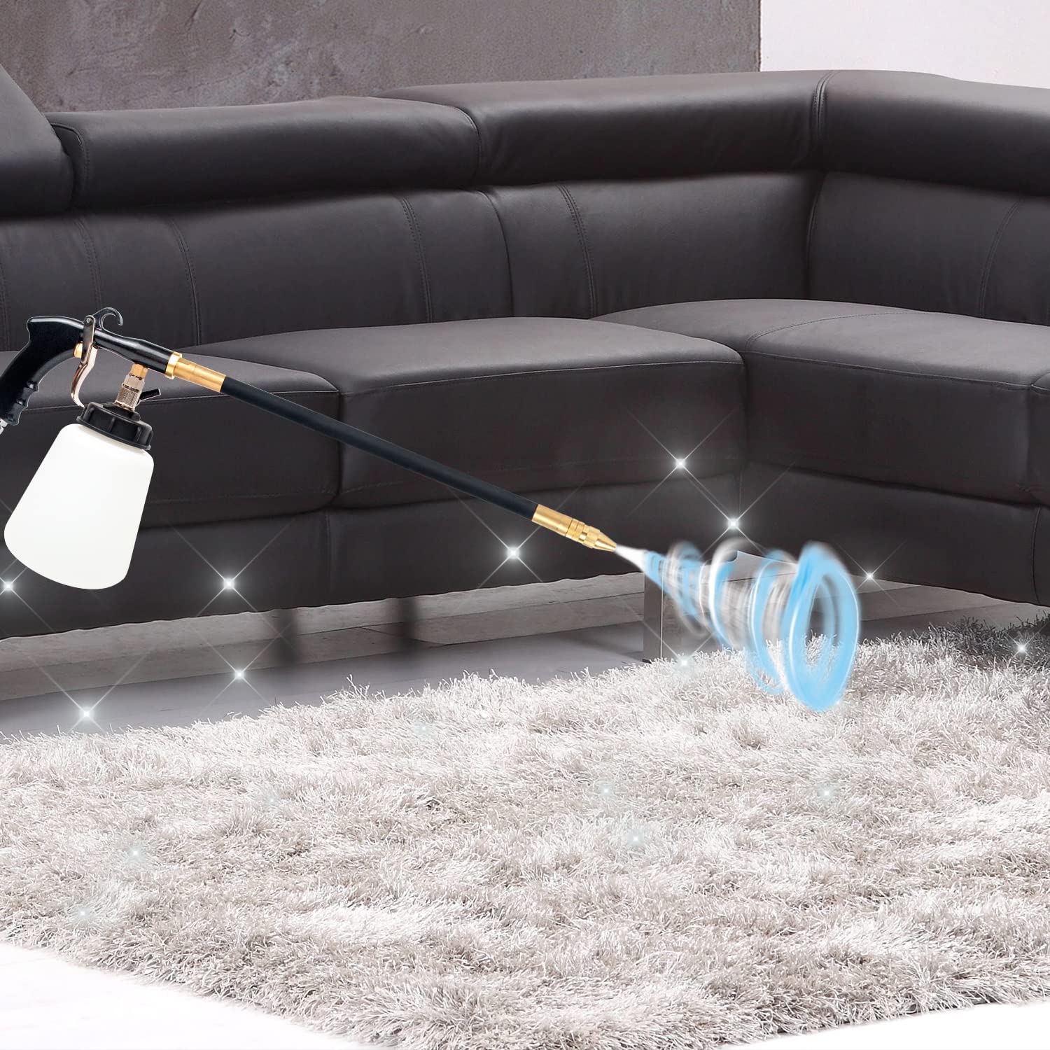 GZ-KJM Cleaning Gun High Pressure Car Cleaning Tool Kit Adjustable Pressure Jet Cleaner Automotive Washer Equipment for Car Detailing Supplies, Premium Black