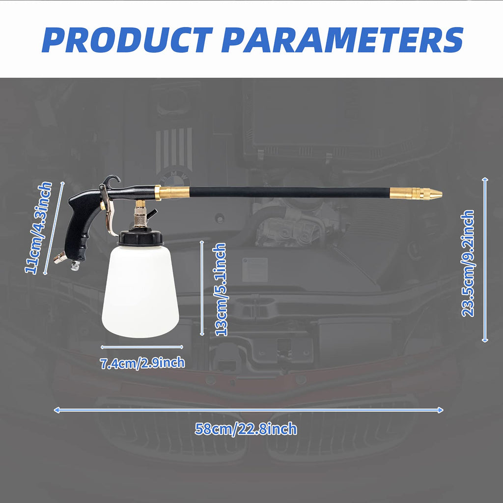 GZ-KJM Cleaning Gun High Pressure Car Cleaning Tool Kit Adjustable Pressure Jet Cleaner Automotive Washer Equipment for Car Detailing Supplies, Premium Black
